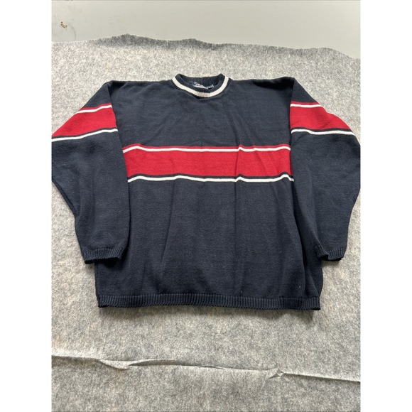 Other - 955 Originals Sweater Mens XLT Blue Long‎ Sleeve Crew Neck Chest Zip Pullover